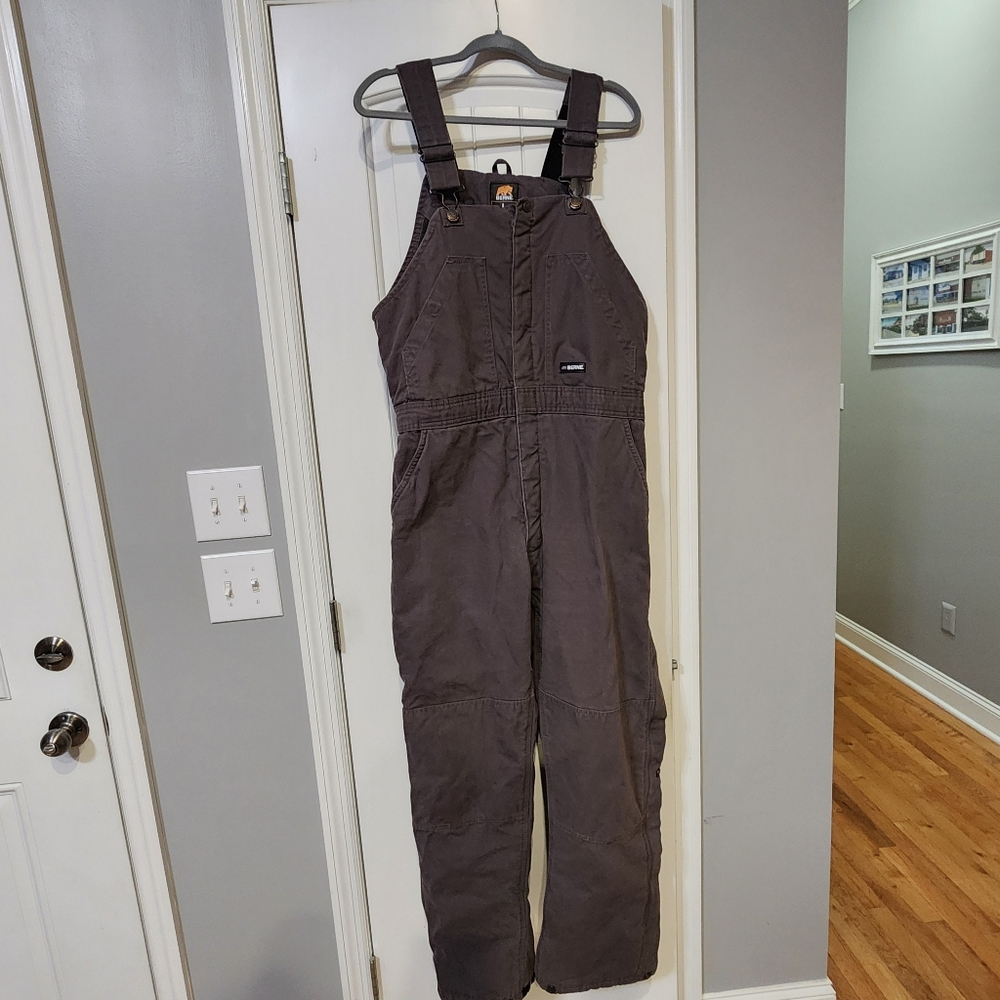 Berne Insulated GRAY / TITANIUM Overalls Bibs Women’s LARGE TALL